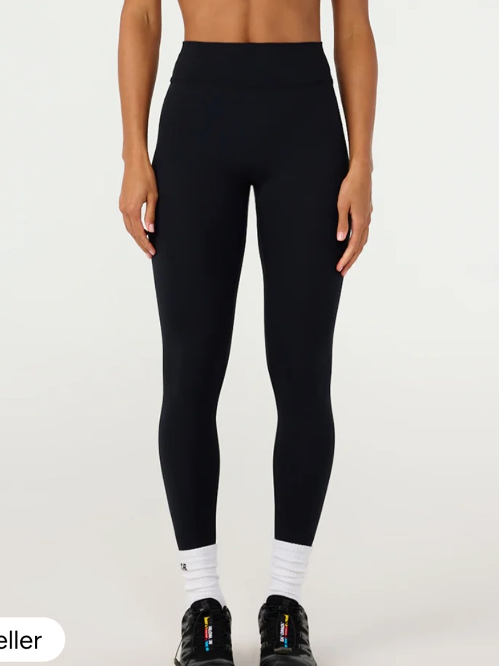 CSB Black Form Invisible Scrunch Leggings, Small